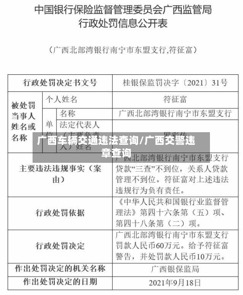 广西车辆交通违法查询/广西交警违章查询