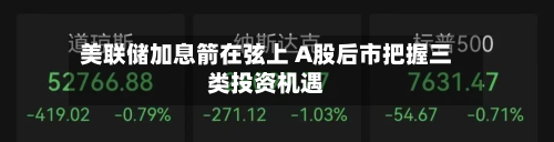 美联储加息箭在弦上 A股后市把握三类投资机遇-第2张图片
