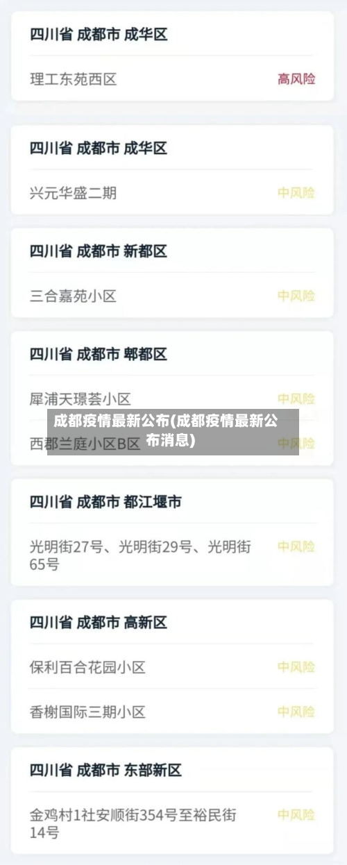 成都疫情最新公布(成都疫情最新公布消息)