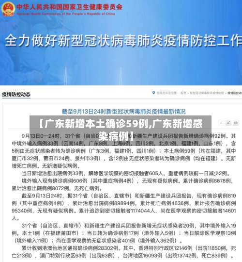 【广东新增本土确诊59例,广东新增感染病例】-第2张图片