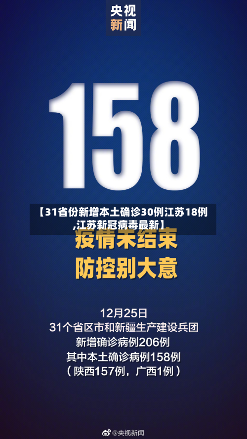 【31省份新增本土确诊30例江苏18例,江苏新冠病毒最新】