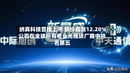 纳真科技首挂上市 股价现涨12.20%公司在全球所有专业光模块厂商中排名第五-第1张图片