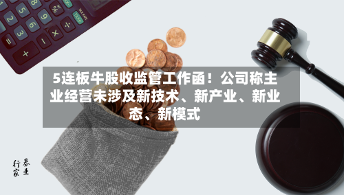 5连板牛股收监管工作函！公司称主业经营未涉及新技术、新产业	、新业态、新模式-第2张图片