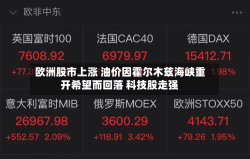 欧洲股市上涨 油价因霍尔木兹海峡重开希望而回落 科技股走强-第2张图片