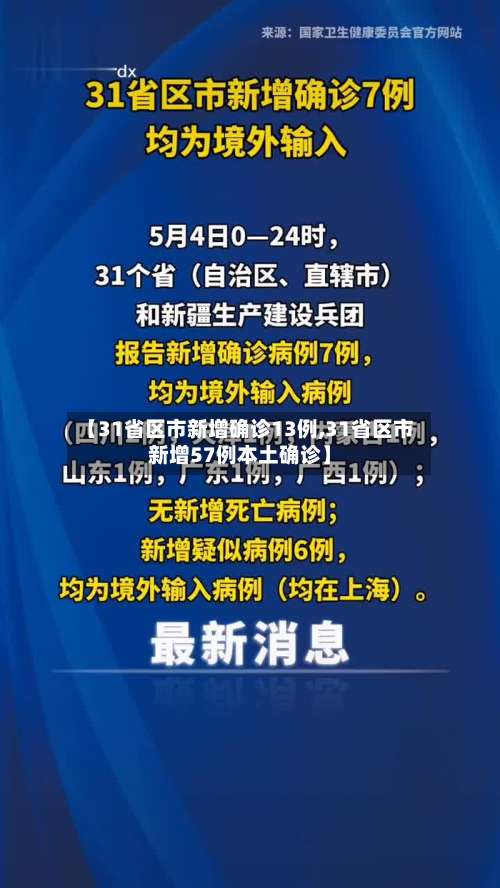 【31省区市新增确诊13例,31省区市新增57例本土确诊】-第2张图片