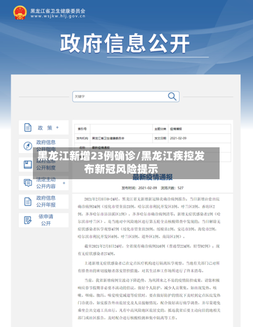 黑龙江新增23例确诊/黑龙江疾控发布新冠风险提示