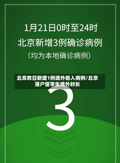 北京昨日新增1例境外输入病例/北京落户留学生境外时长-第3张图片