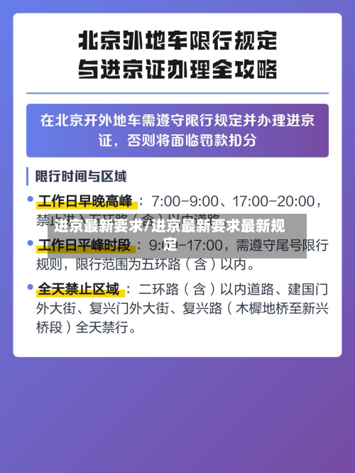 进京最新要求/进京最新要求最新规定-第2张图片