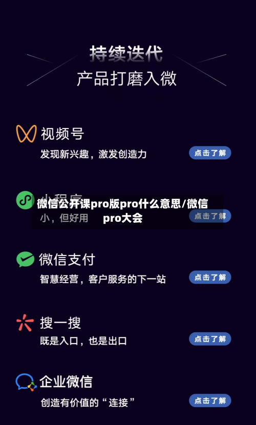 微信公开课pro版pro什么意思/微信pro大会
