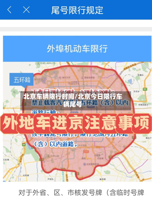 北京车辆限行时间/北京今日限行车辆尾号