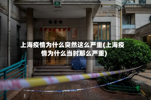上海疫情为什么突然这么严重(上海疫情为什么当时那么严重)-第3张图片