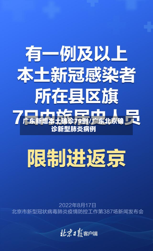 广东新增本土确诊79例/广东北京确诊新型肺炎病例