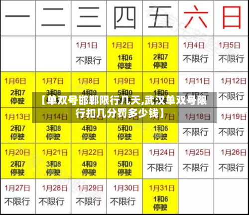 【单双号邯郸限行几天,武汉单双号限行扣几分罚多少钱】-第2张图片