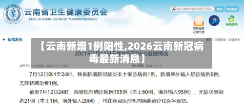 【云南新增1例阳性,2026云南新冠病毒最新消息】-第2张图片