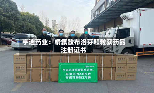 亨迪药业：精氨酸布洛芬颗粒获药品注册证书-第1张图片