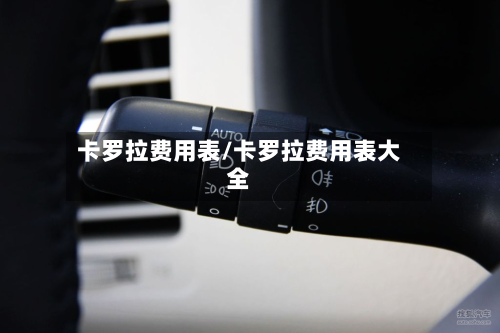 卡罗拉费用表/卡罗拉费用表大全-第2张图片