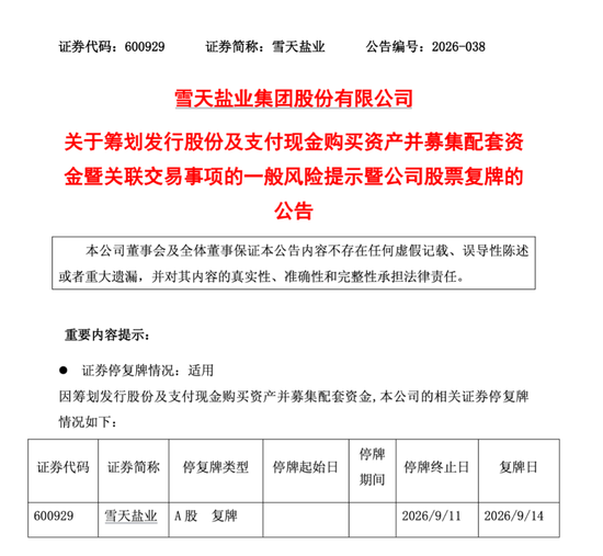 600929	，重大资产重组！下周一复牌