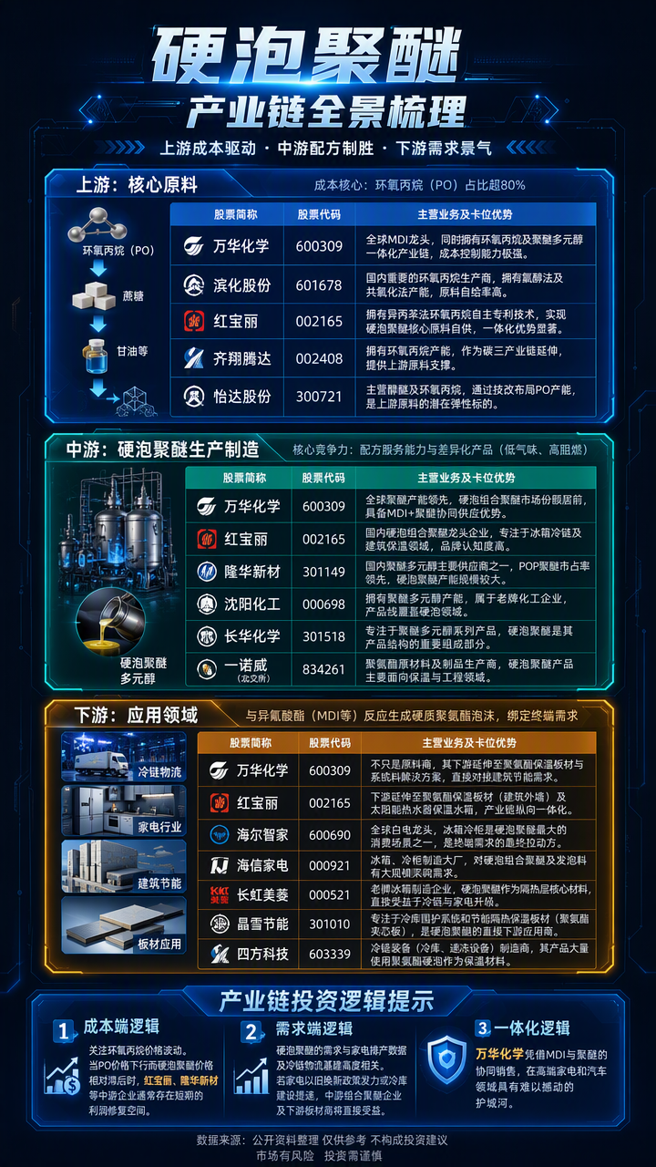 【现货异动】硬泡聚醚30天上涨26%！环氧丙烷强势拉涨+商家提价共振	，成本推动报价上调